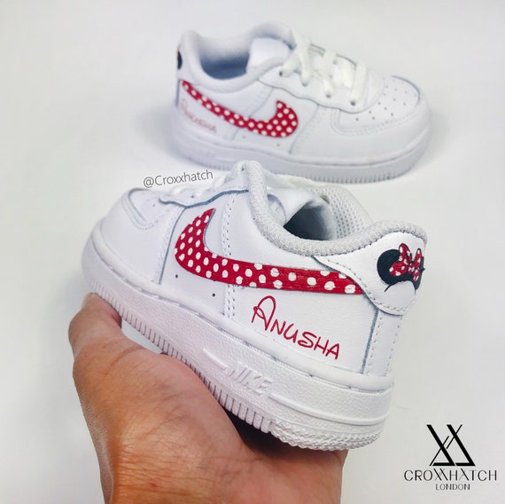 junto a tallarines incompleto Minnie Mouse Custom Air Force 1 Nike Sneakers Infant & Adult - Etsy Norway