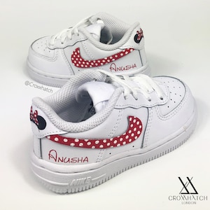 Minnie Mouse Custom Air Force 1 Nike Sneakers Infant & Adult