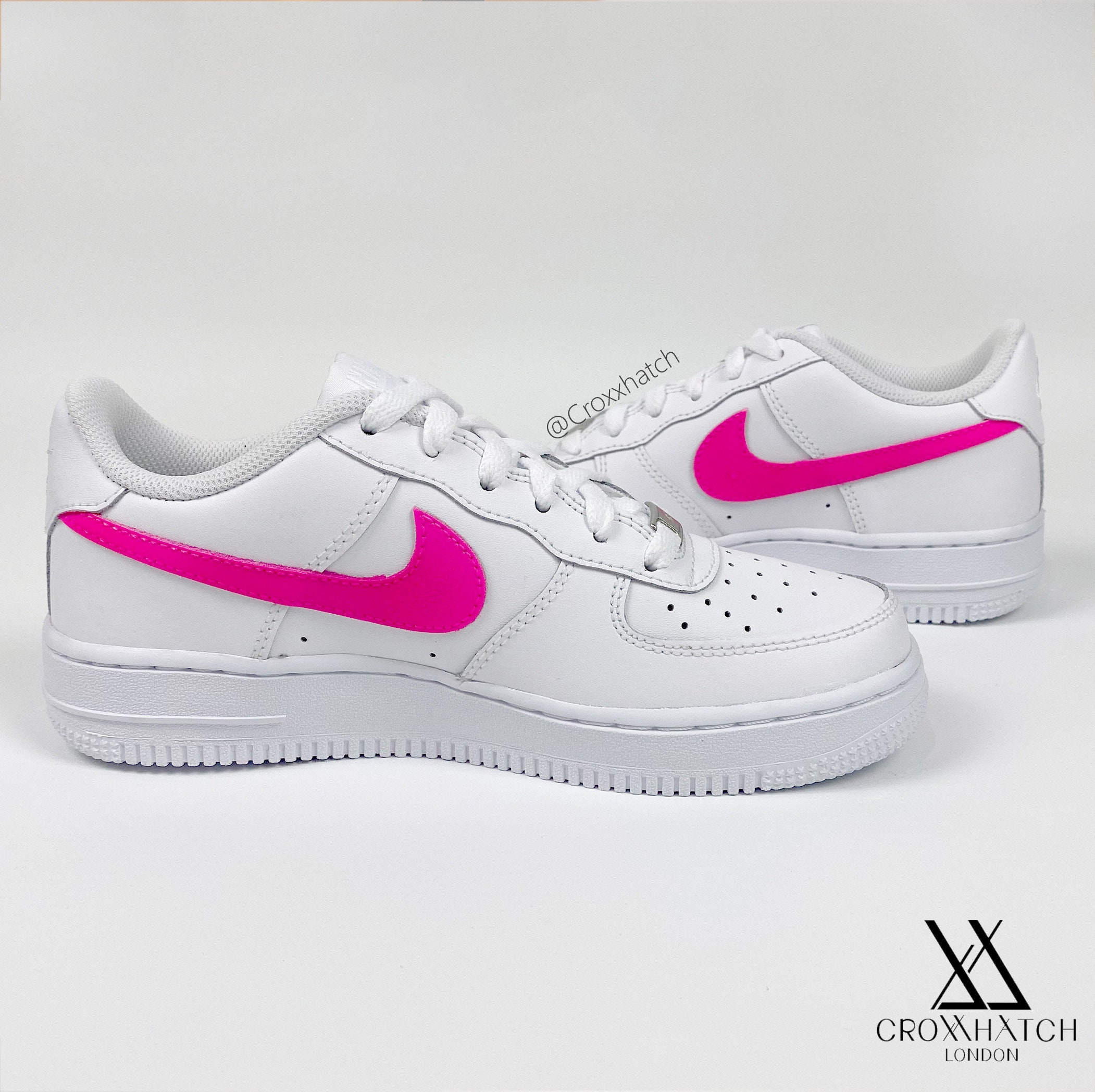 nike air force 1 white fire pink