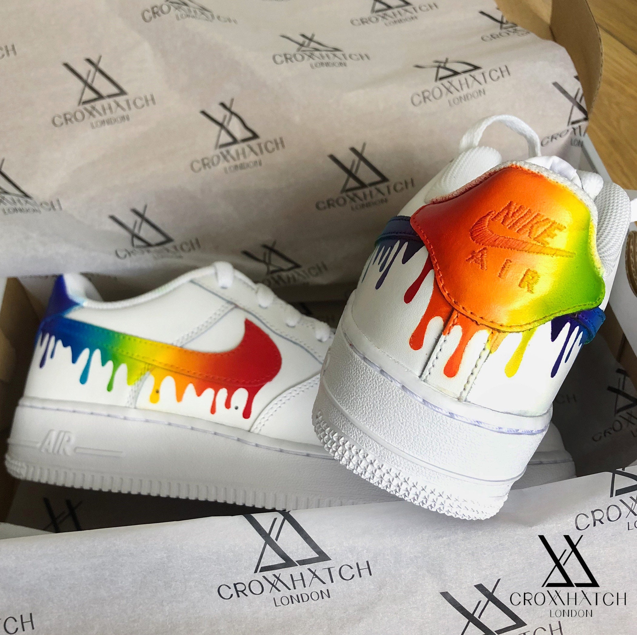 FASHION] Rainbow Drip Custom Nike Air Force 1's : r/RainbowEverything