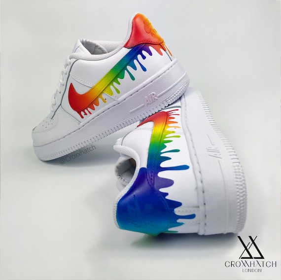 Drippy Custom Air Force 1s  Cute nike shoes, White nike shoes, Custom nike  shoes