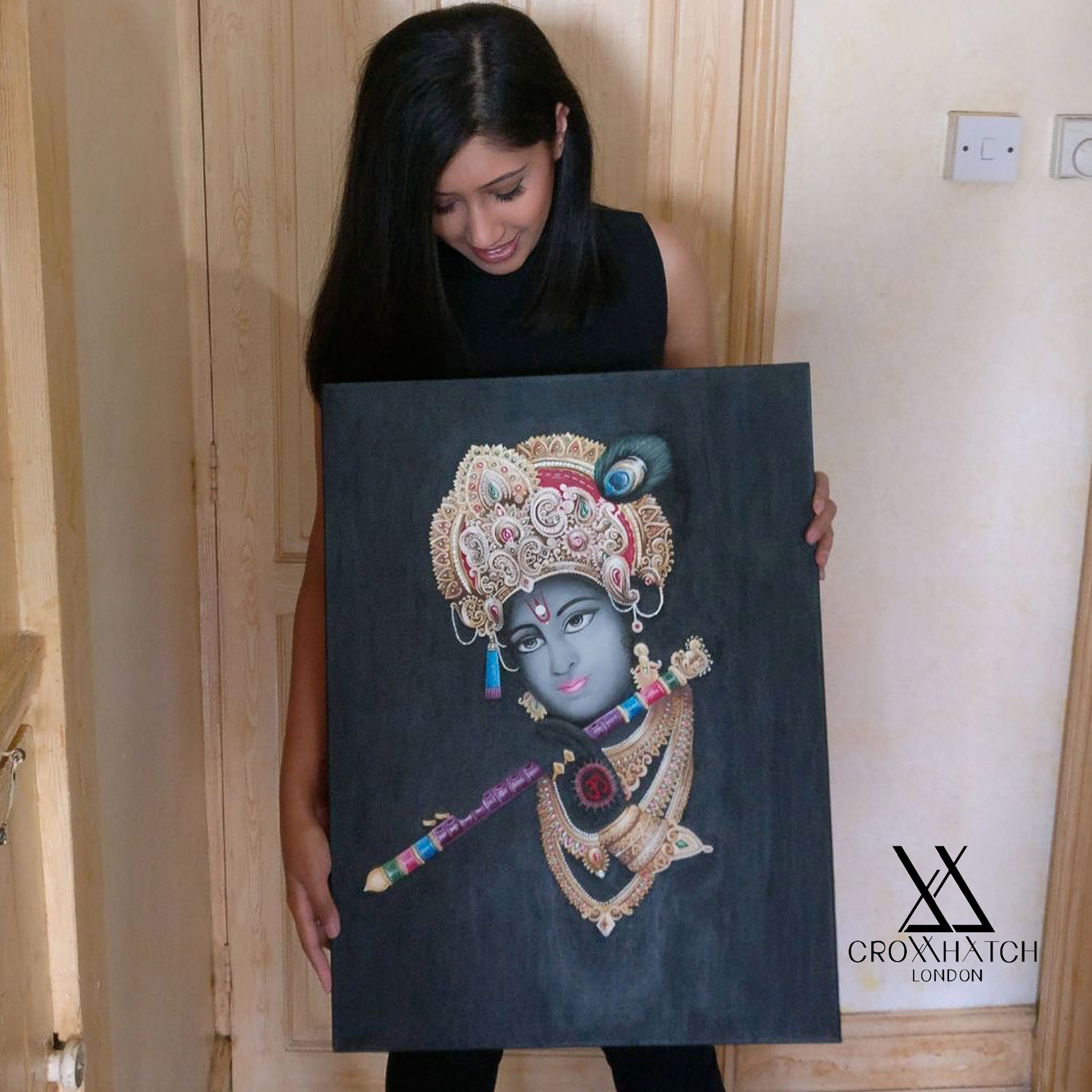 Buy Lord Krishna Canvas Oil Painting Hindu God Art Online in India - Etsy Buy Lord Krishna Canvas Oil Painting Hindu God Art Online in India - Etsy