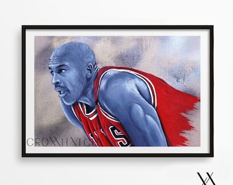 Michael Jordan THE GOAT  Portrait