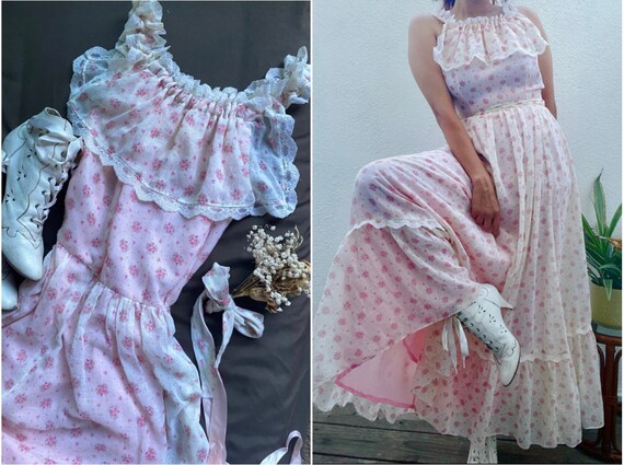 1970s prairie sun dress