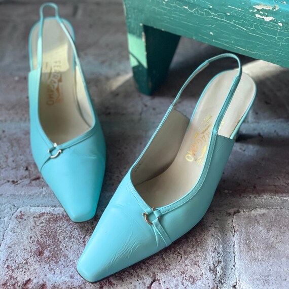 1980s Salvatore Ferragamo Heels | Kitten heels | l