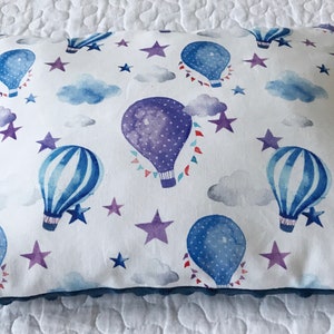 Nursery Minky set, Nursery Minky Blanket, Minky bedding set, Premium Blanket, Baby pillow, Baby Blanket, Star, Balloons, Baby, Navy Blue zdjęcie 6