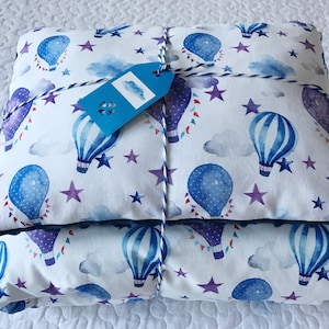 Conjunto de berçário Minky, cobertor de berçário Minky, conjunto de cama Minky, cobertor premium, travesseiro de bebê, cobertor de bebê, estrela, balões, bebê, azul marinho