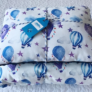 Nursery Minky set, Nursery Minky Blanket, Minky bedding set, Premium Blanket, Baby pillow, Baby Blanket, Star, Balloons, Baby, Navy Blue zdjęcie 1