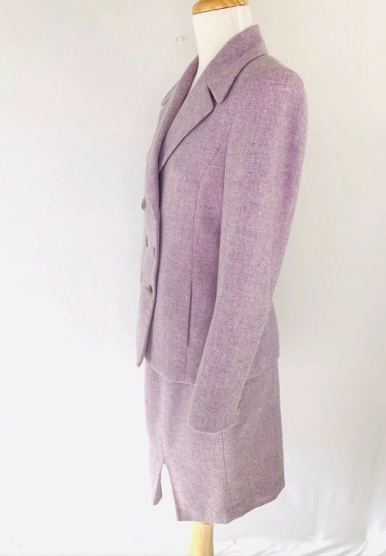 Linda Allard Ellen Tracy 100/% Lambswool 2 Piece Skirt Suit Size 6P /& 4P Ret 498