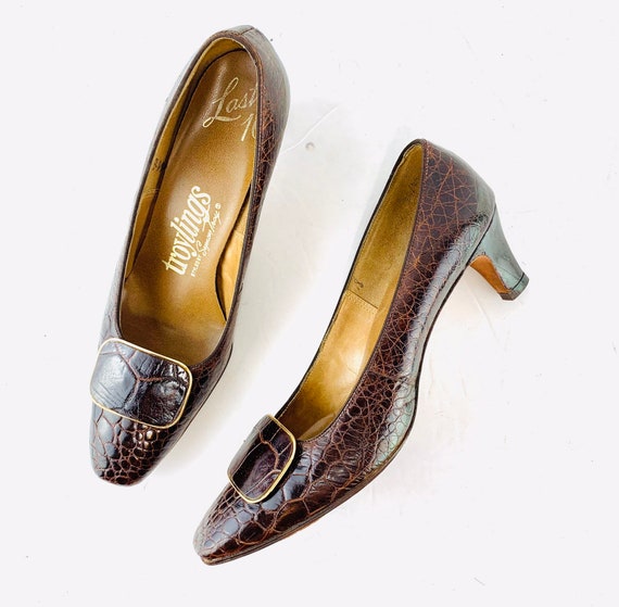 Vitage 1950's-60's SEYMOUR TROYLINGS Alligator Pum
