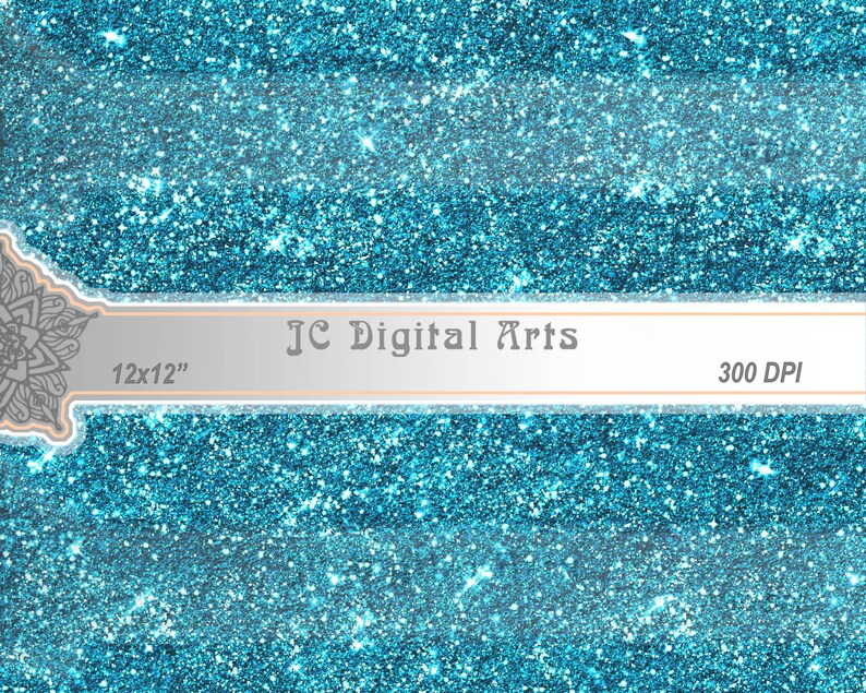 Download Ocean Blue Sparkle Glitter Digital Paper pack | Etsy