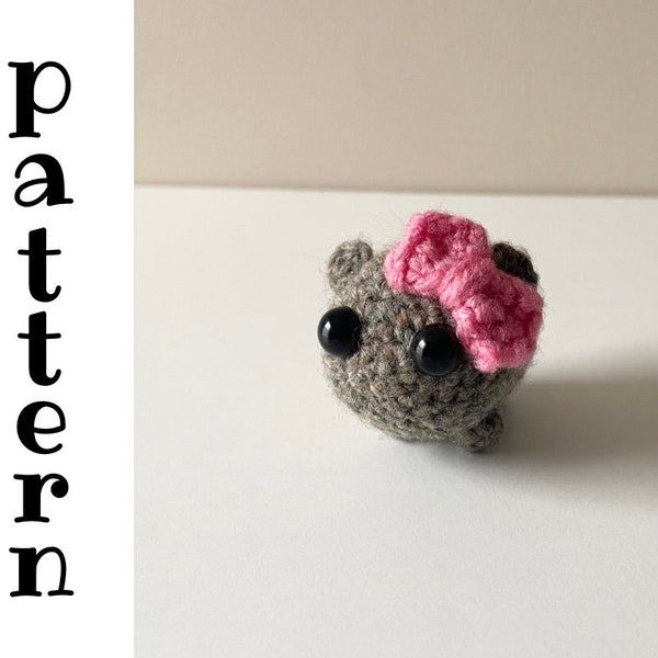 PATTERN: crochet sad hamster meme amigurumi mini plush stuffed toy