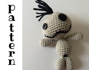 PATTERN: crochet amigurumi voodoo doll plush halloween toy