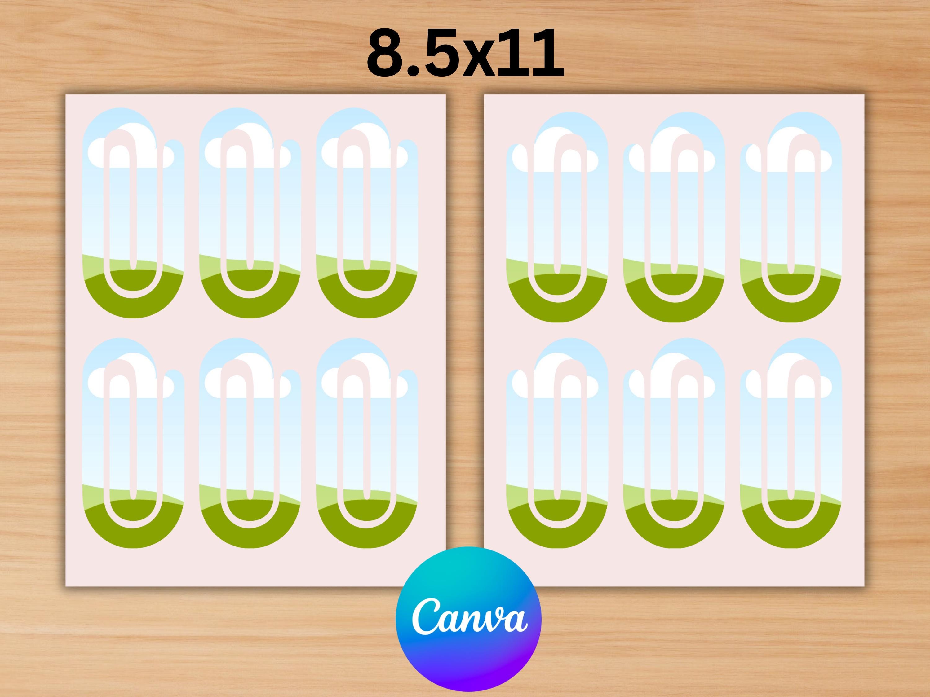 Paperclip Forms Jumbo Paper Clip Template | Canva Paperclip Template | Sublimation SVG ...