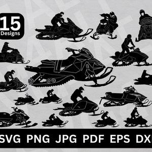 Winter svg, snowmobile cricut, snowmobile vector, snowmobile clipart, snowmobile cut file, snowmobile rider svg, snowmobiler SVG & PNG