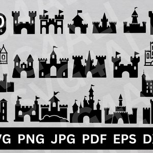 Castle SVG, Castle PNG, Castle Bundle SVG Files, Castle Cut File, Castle Clipart, Castle Cricut, Castle Silhouette, Castles svg