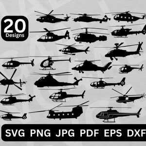 Helikopter svg Bundel, Helikopter svg-bestand, Helikopter clipart, Helikopter cricut, Helikopter silhouet, Helikopter PNG, helikopters svg