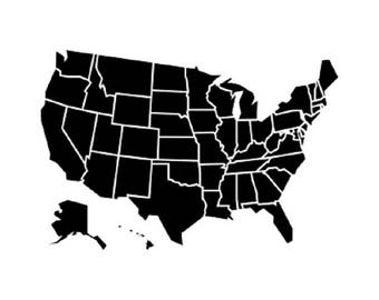 50 States Svg, 50 separates files SVG and PNG, United States Svg, USA Svg, States Cutting Files, States Outline Svg, State Cut Files, State