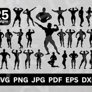 Bodybuilder SVG, Bodybuilder PNG, Bodybuilder, Bodybuilder Silhouette, Bodybuilder Clipart, Bodybuilder Cricut, Bodybuilder Files, Muscle