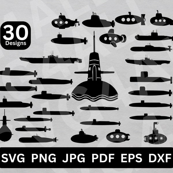 Submarine SVG, Submarine svg file, Submarine cricut, Submarine vinyl, Submarine design, Submarine image, Submarine Clipart, Submarine Vector