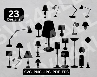 Table Lamp svg, Table Lamp Bundle Svg, Table Lamp PNG, Table Lamp Clipart, Lamp Cut Files, Lamp Cricut, Lamp Silhouette, Lamp illustration