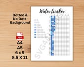 Water Tracker Printable - Year in Pixels Tracker - Water Tracker Journal Page - Water Tracking Log - Daily Printable Water Intake Tracker
