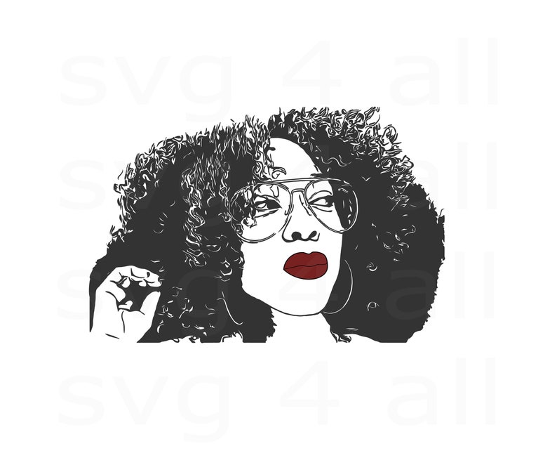 Download Curly hair svg african american svg afro svg black girl | Etsy