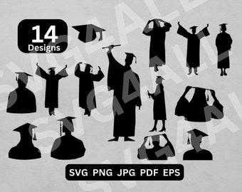 Laurea SVG, PNG di laurea, Pacchetto di laurea SVG, File di taglio di laurea, Clipart di laurea, Cricut di laurea, Silhouette di laurea