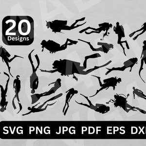Diver svg, Diver png, Scuba Diver svg, Diving svg, Scuba diving svg, Diver clipart, Scuba diver silhouette, Diver Cricut, Diver Clip art