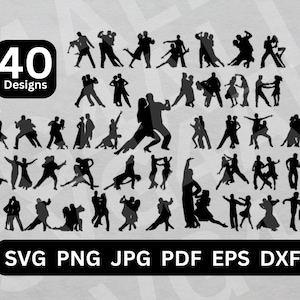 タンゴ SVG、タンゴ ダンサー SVG および PNG、タンゴ シルエット、タンゴ クリップアート、タンゴ ベクター、ダンス シルエット、タンゴ カット ファイル、タンゴ クリカット