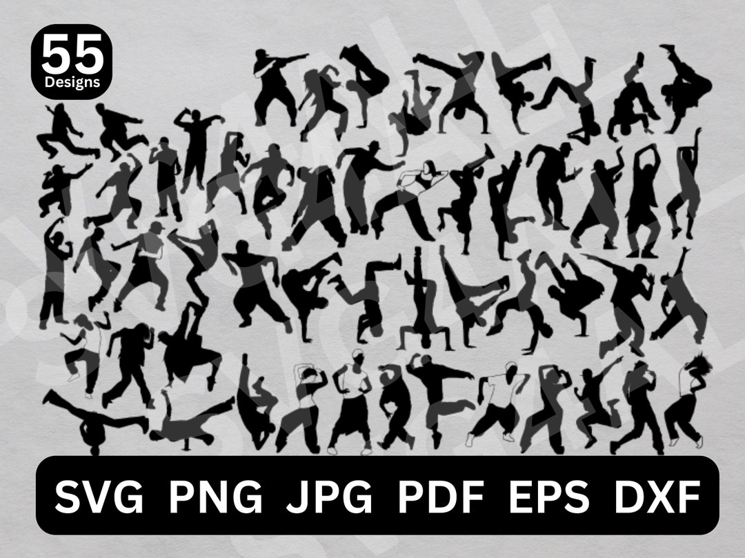 Hip Hop Dancer SVG, Hip Hop Dancer Bundle SVG Files, Hip Hop Dancer Cut
