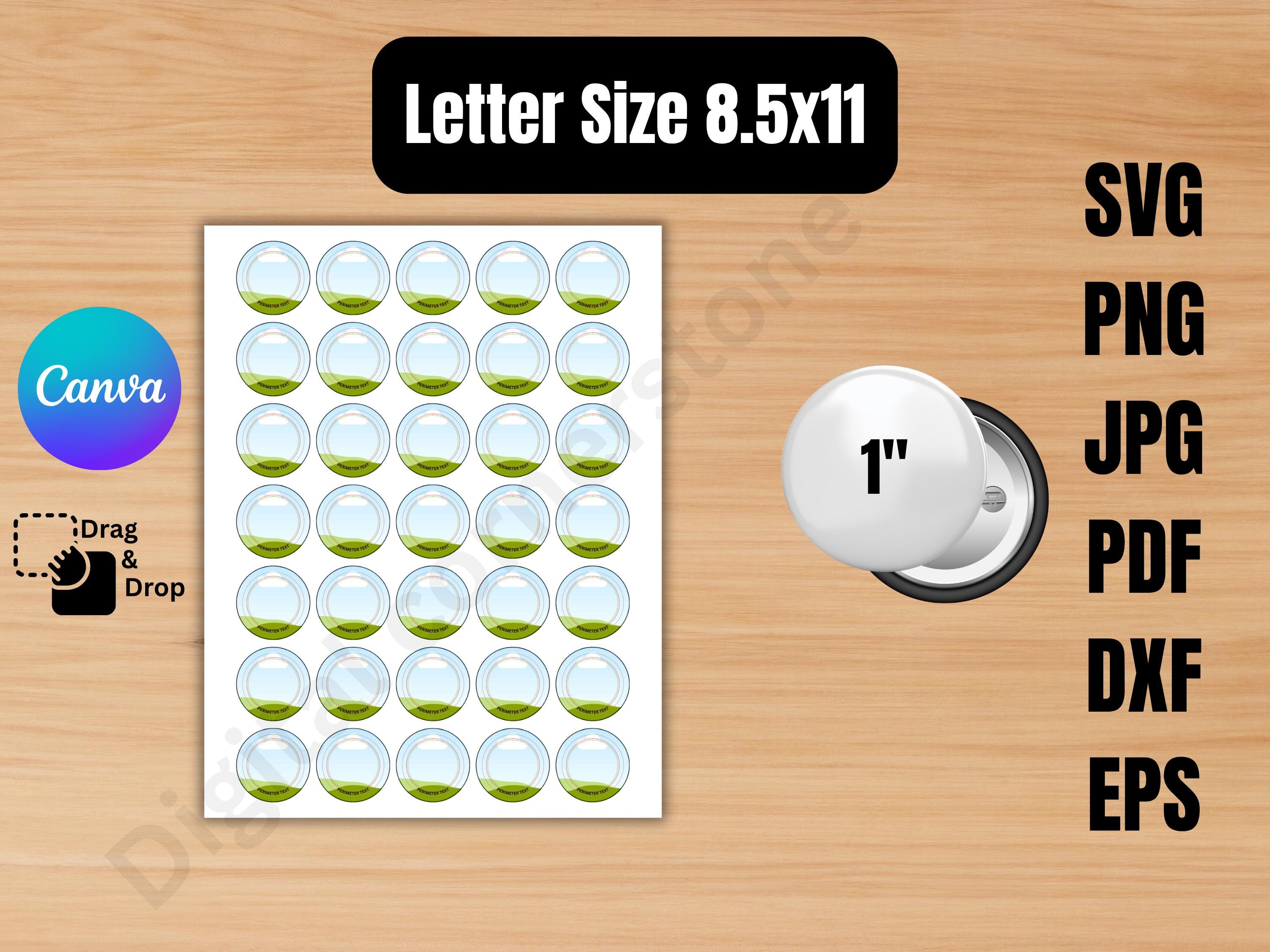 Button Pin Template Bundle Editable Canva Frame Sublimation Custom ...