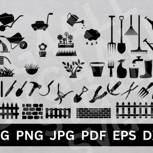 Gardening SVG, Gardening Vector, Gardening Bundle, Gardening Cut File, Gardening Clipart, Gardening Cricut, Gardening Silhouette