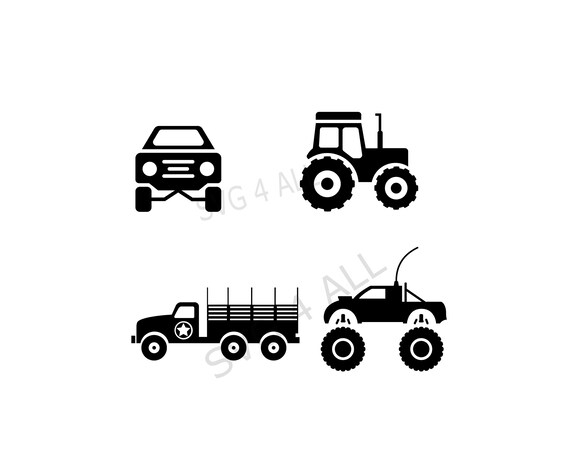Monster Truck Svg Tractor Svg Truck Svg Zipped Folder Etsy