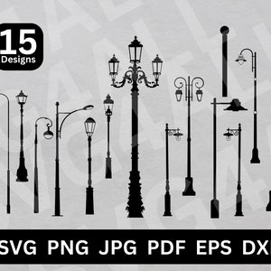 Street lamp clipart, street lamp svg, street lamp Light vector, street light svg, lantern silhouette, street light clipart, lantern clipart