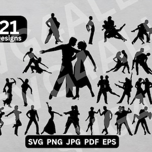 Ballerino latino SVG, Ballerino latino PNG, Ballerino latino cricut, Ballerino latino Clipart, Ballerino latino vettoriale, Silhouette di ballo latino, Ballo latino
