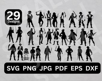 Pirate SVG, Pirate Silhouette, Pirate Cut File, Pirate Clipart, Pirate Cricut, Pirate bundle svg, Pirate png, Pirate Vector, pirate clip art