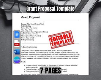 Grant Proposal Template | Sample Grant Proposal | Funding Proposal Template
