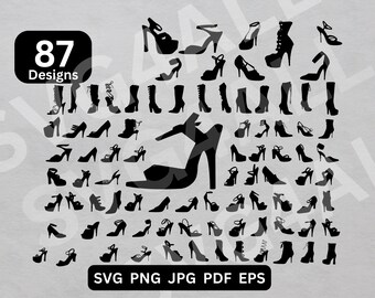 Heels SVG & PNG, Frauen Heels svg, Heels schnitt Datei, Heels Clipart, Heels Silhouette, Heels Vektor, Heels Cricut, Heels Bundle