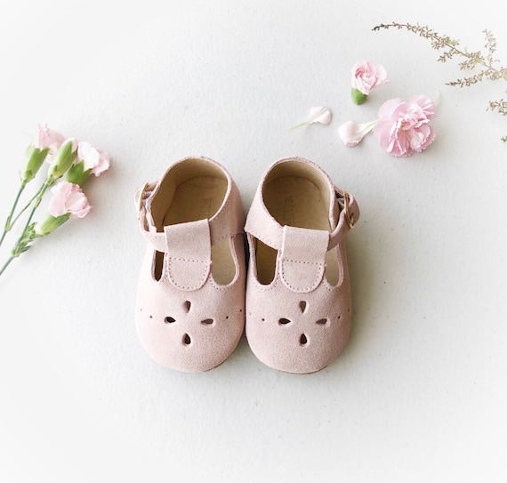 blush baby shoes