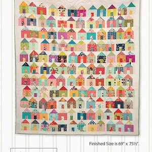 Village Quilt Kit with House Pattern