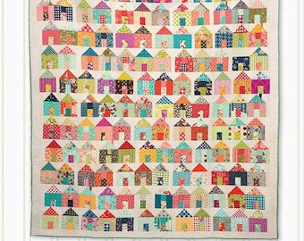 Village Quilt Kit with House Pattern