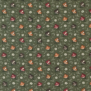 Moda Fabrics Fluttering Leaves Evergreen 9732 15