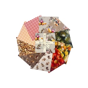 Clothworks Das geheime Leben der Eichhörnchen III Fünf-Zoll-Quadrate