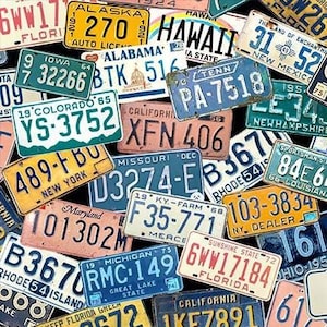 Michael Miller Fabrics 12087 License Plates