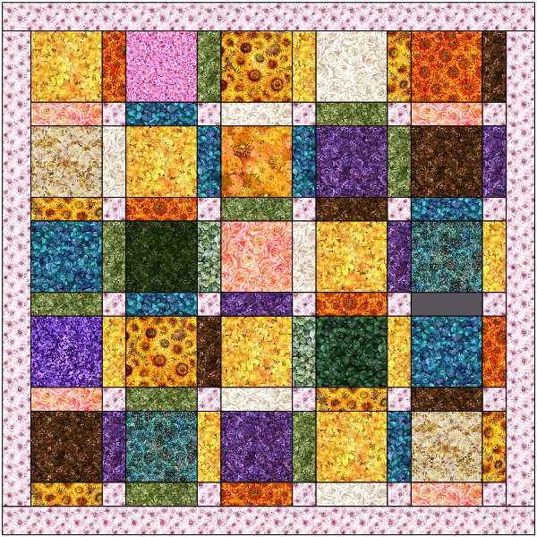 QT Blossom Nine Patch Quilt Kit
