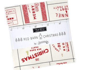 Pack de adornos navideños Red Barn de Moda Fabrics de Sweetwater