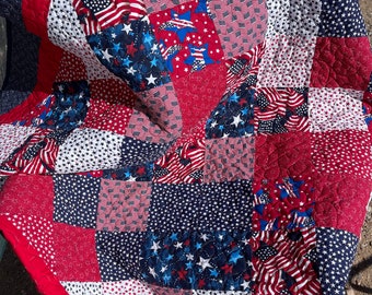 Patriotic On Point Quilt Kit