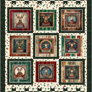 QT Fabric Santa&#39;s Workshop Quilt Kit