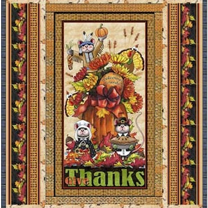 QT Fabrics Herbst Herbst Give Danke Panel Quilt Kit